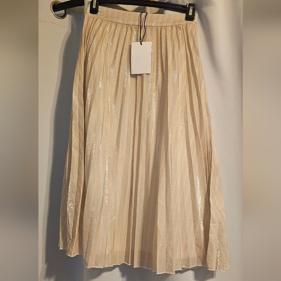 GREY LAB Shimmering Cream A-Line Skirt - Picture 1 of 1